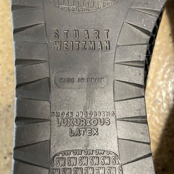 Stuart Weitzman Snake Embossed Patent Leather Moccasin Toe Loafers 7.5 Black - Picture 13 of 13